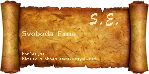 Svoboda Emma névjegykártya